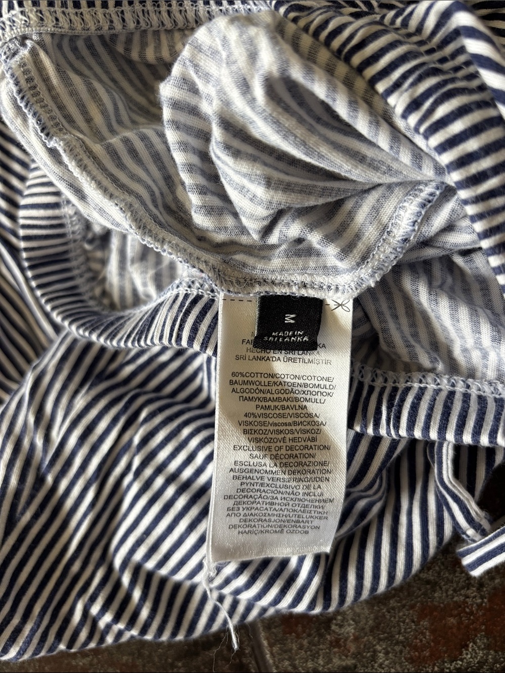 Ralph Lauren Navy & White Striped Button Shirt and Bottoms - Picture 4 of 6